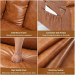 Power Lift Recliner Chair with Massage and Heat, PU Leather Single Sofa for Living Room - Image 14
