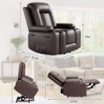 Power Lift Recliner Chair with Massage and Heat, PU Leather Single Sofa for Living Room - Image 16