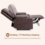 Power Lift Recliner Chair with Massage and Heat, PU Leather Single Sofa for Living Room - Image 17