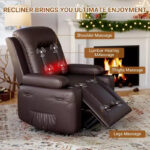 Power Lift Recliner Chair with Massage and Heat, PU Leather Single Sofa for Living Room - Image 18