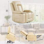 Power Lift Recliner Chair with Massage and Heat, PU Leather Single Sofa for Living Room - Image 2