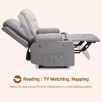 Power Lift Recliner Chair with Massage and Heat, PU Leather Single Sofa for Living Room - Image 24