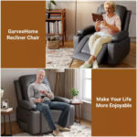 Power Lift Recliner Chair with Massage and Heat, PU Leather Single Sofa for Living Room - Image 27