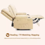Power Lift Recliner Chair with Massage and Heat, PU Leather Single Sofa for Living Room - Image 3
