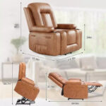 Power Lift Recliner Chair with Massage and Heat, PU Leather Single Sofa for Living Room - Image 9