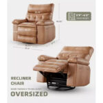 PU Leather Power Lift Recliner Chair with Cup Holders and Adjustable Backrest - Image 14