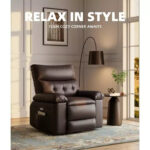 PU Leather Power Lift Recliner Chair with Cup Holders and Adjustable Backrest - Image 24