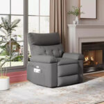 PU Leather Power Lift Recliner Chair with Cup Holders and Adjustable Backrest - Image 26