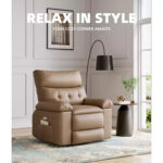 PU Leather Power Lift Recliner Chair with Cup Holders and Adjustable Backrest - Image 40