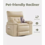 PU Leather Power Lift Recliner Chair with Cup Holders and Adjustable Backrest - Image 5