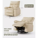 PU Leather Power Lift Recliner Chair with Cup Holders and Adjustable Backrest - Image 6