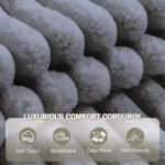 Oversized Chaise Lounge Chair with Storage - Upholstered Corduroy Sofa Chair with 3 Pillows for Home - Image 22