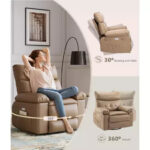 Manual Recliner Rocking Chair with Massage and Heating Function - Image 14