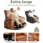 Manual Recliner Rocking Chair with Massage and Heating Function - Image 19