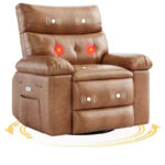 Manual Recliner Rocking Chair with Massage and Heating Function - Image 22