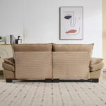 Corduroy Sofa Sleeper Loveseat with Pillows - Image 54