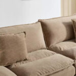 Corduroy Sofa Sleeper Loveseat with Pillows - Image 59