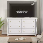 Wide 6-Drawer Wooden Dresser with Textured Front - Image 6