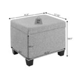 Upholstered Storage Ottoman with Hidden Storage - Image 6