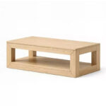 Rectangular Coffee Table with Bottom Shelf, 48" x 24" - Image 3