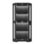 Wood Storage Cabinet with Tempered Glass Doors and Adjustable Shelves - Image 7
