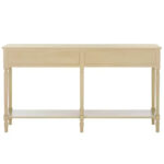 2-Drawer Console Table with Open Shelf – Natural Finish - Image 6