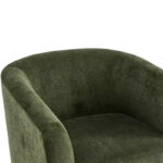 Modern Wooden 360 Swivel Velvet Upholstered Accent Chair - Image 17