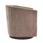Modern Wooden 360 Swivel Velvet Upholstered Accent Chair - Image 7