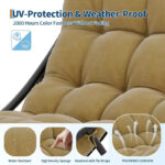 Oversized Egg Rocking Chair with Cushion - All Weather Indoor Outdoor Rocking Chair - Image 10