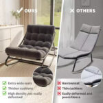 Oversized Egg Rocking Chair with Cushion - All Weather Indoor Outdoor Rocking Chair - Image 25