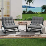 Oversized Egg Rocking Chair with Cushion - All Weather Indoor Outdoor Rocking Chair - Image 29