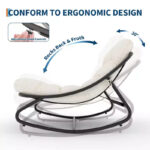 Oversized Egg Rocking Chair with Cushion - All Weather Indoor Outdoor Rocking Chair - Image 6