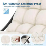Oversized Egg Rocking Chair with Cushion - All Weather Indoor Outdoor Rocking Chair - Image 7