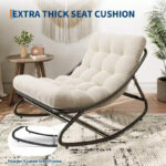 Oversized Egg Rocking Chair with Cushion - All Weather Indoor Outdoor Rocking Chair - Image 2