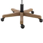 Swivel Barrel Task Chair with Rattan Arms and Foam Cushion - Image 16